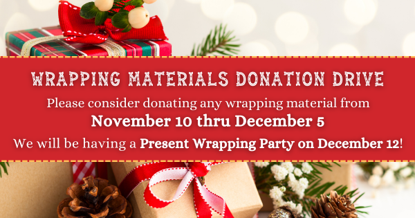 Wrapping Materials Donation Drive